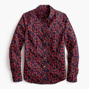 J. Crew Liberty flower poppy button down shirt